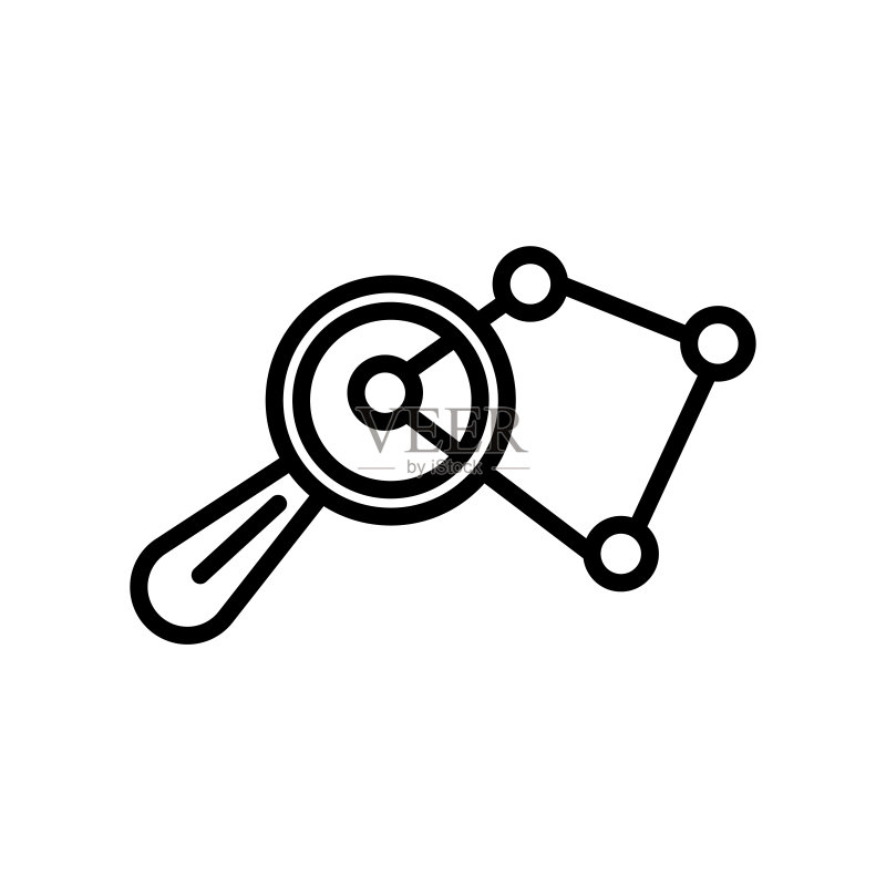 在白色背景上隔离的搜索图标矢量符号和标志图标素材