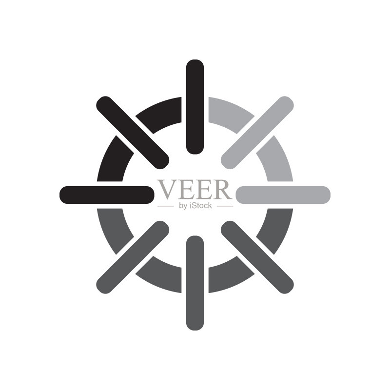 加载图标矢量标志和符号,与白色背景隔离,加载logo概念图标素材