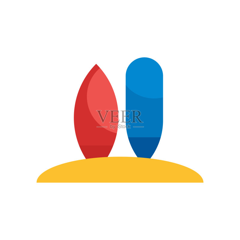 冲浪板图标矢量标志图标素材