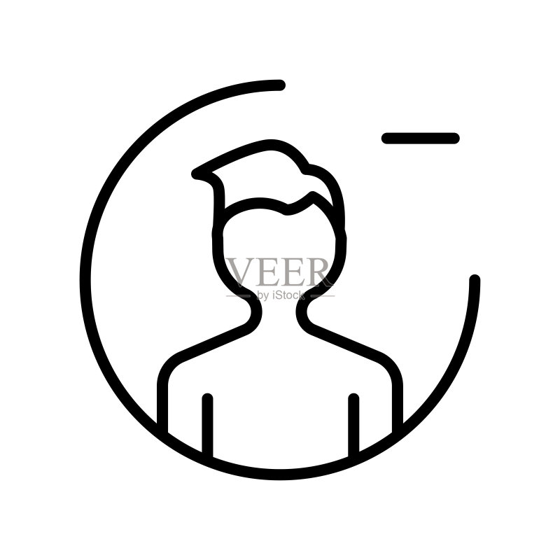 用户图标矢量标志和符号,白色背景上的用户logo概念图标素材