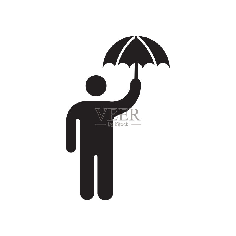 雨天图标矢量符号,雨天标志概念图标素材