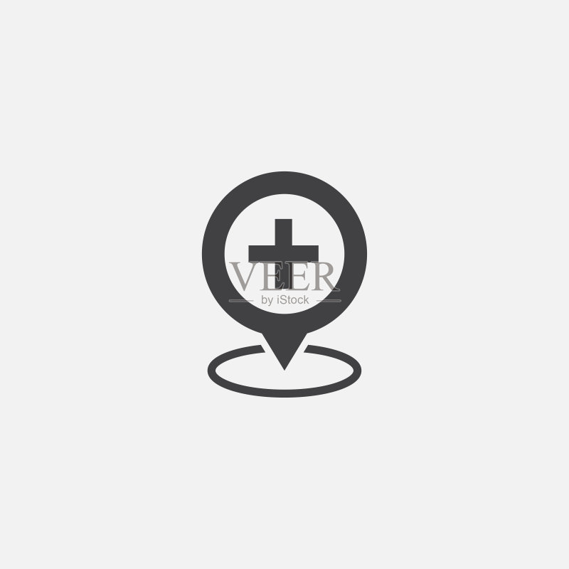 放置底座图标。简单标志图示。放置符号设计。可用于网页、印刷和移动端图标素材