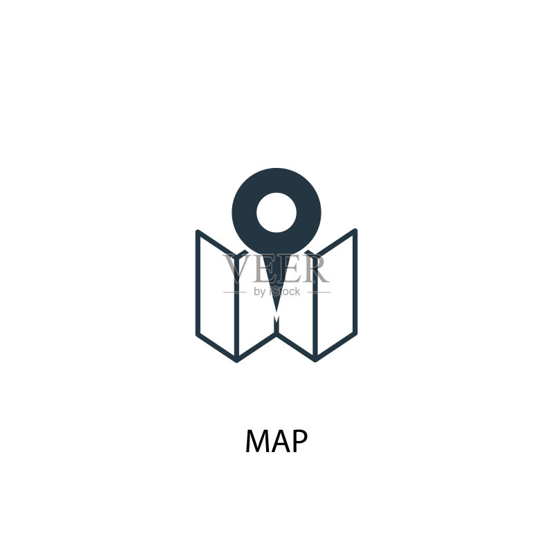 地图图标,简单元素图示图标素材