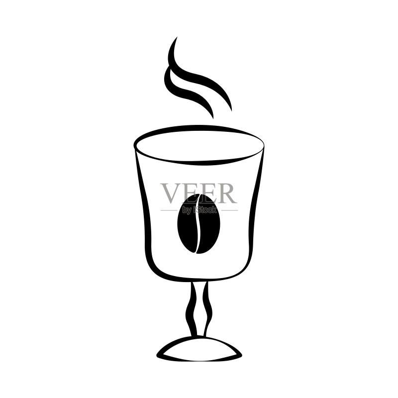 咖啡玻璃杯图标图标素材