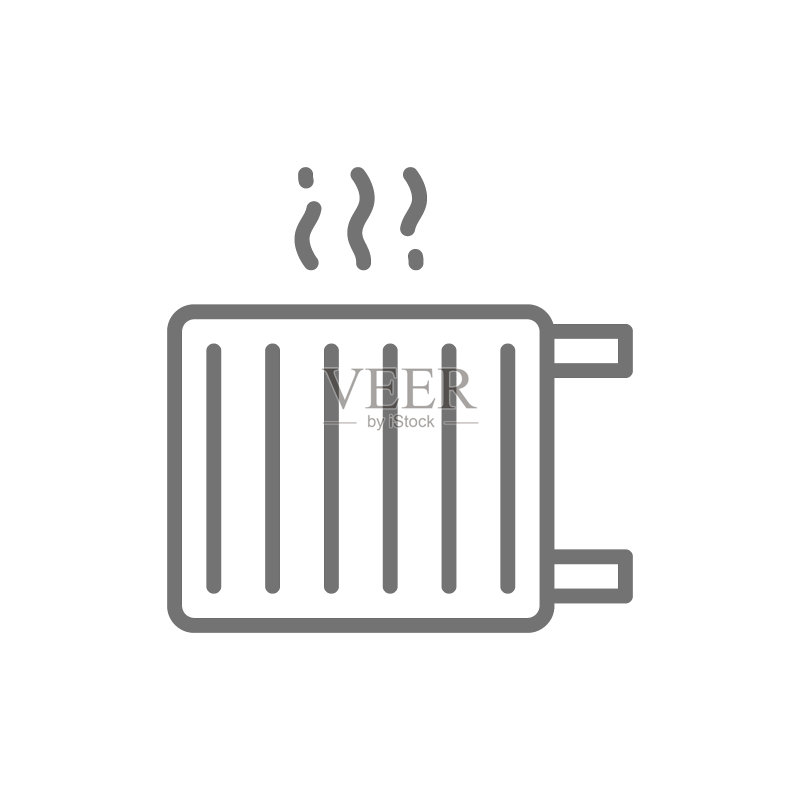 散热器、加热器、供热系统线条图标图标素材