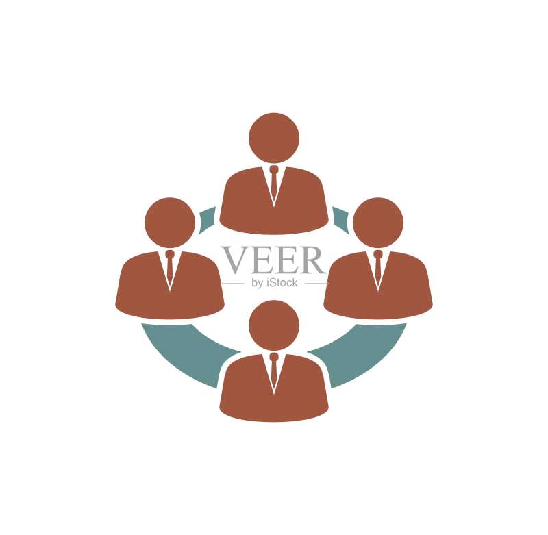 与商务人士相关的图标背景,用于图形和网页设计图标素材