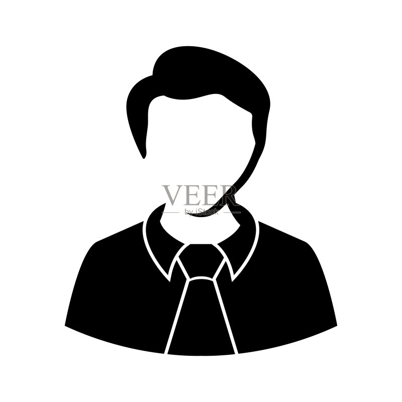 系领带的男人头像图标图标素材