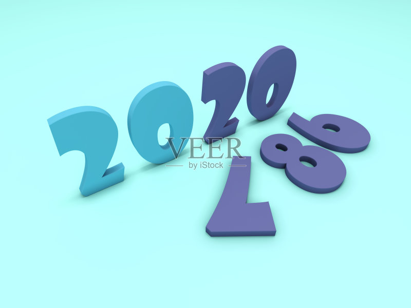 新年2020创意设计概念正版图片素材