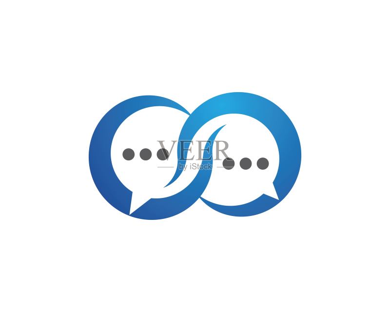对话气泡图标矢量插画图标素材
