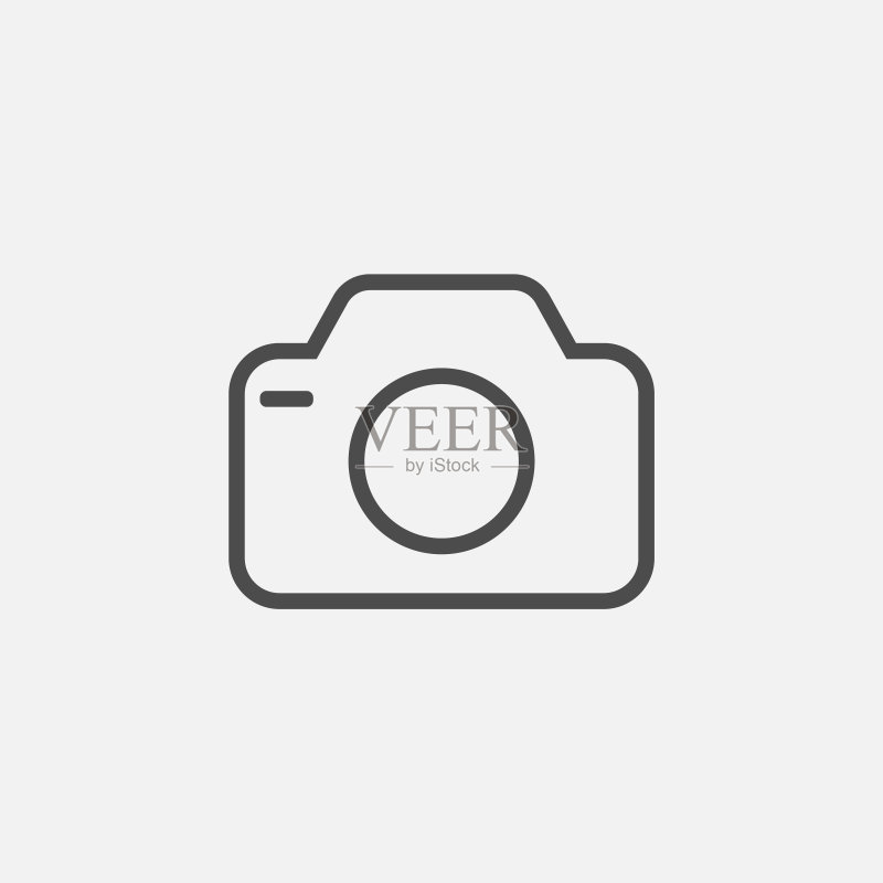 白色背景上的相机图标。矢量素材图标素材