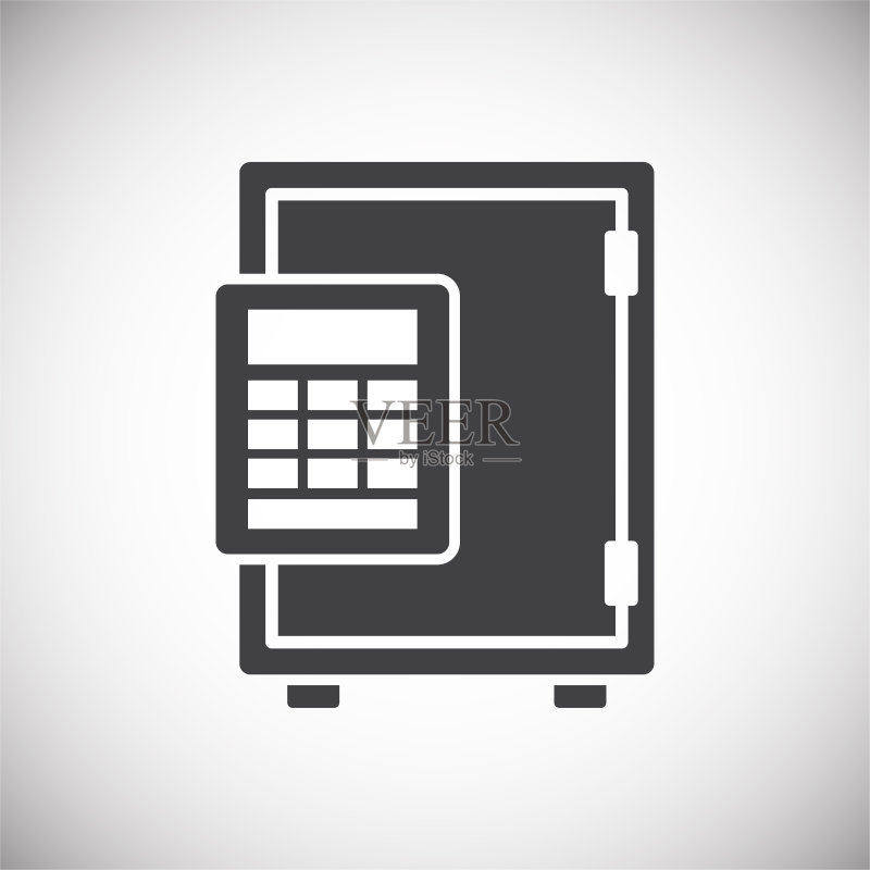 图形和网页设计中与货币安全相关的图标。网站按钮或移动应用程序的互联网概念符号图标素材