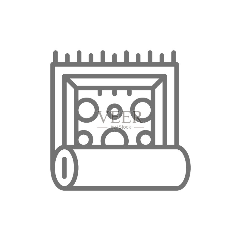 经典印度手工制作地毯,室内装饰线条图标图标素材