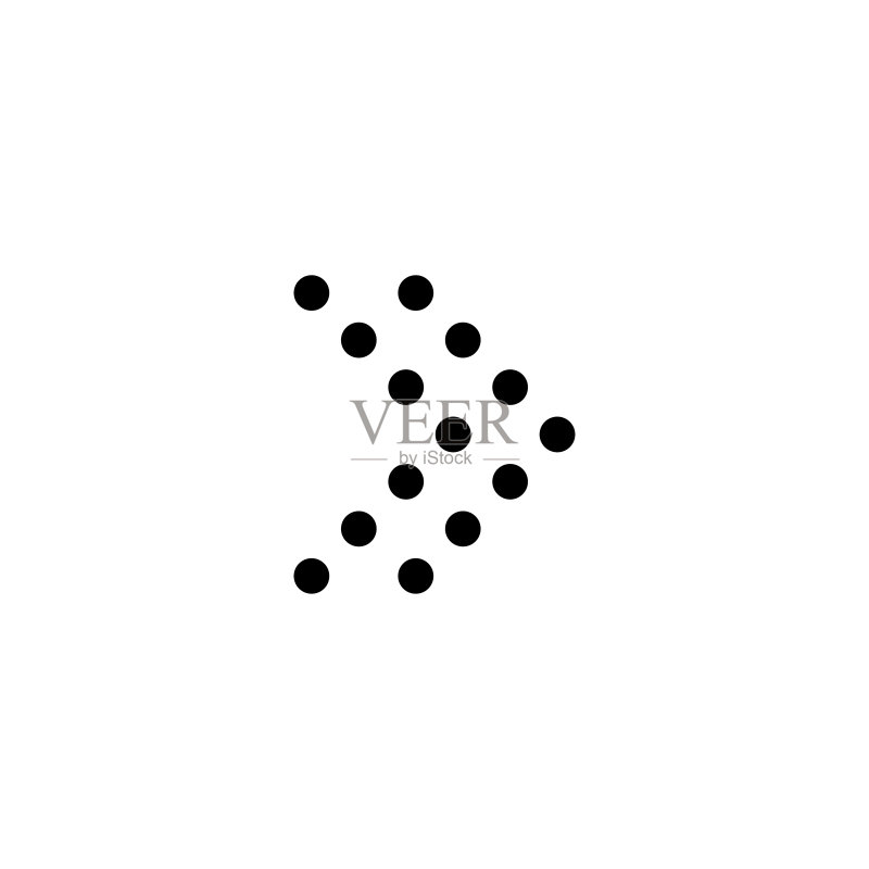 箭头黑色图标矢量素材,点状光标设计图标素材