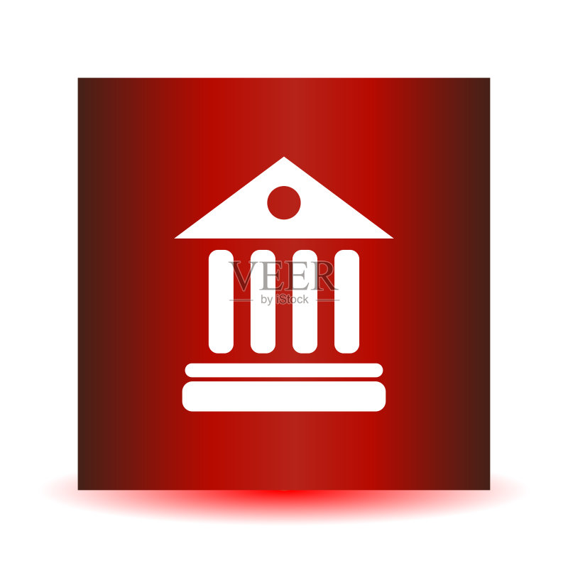 白色背景上的大学图标,矢量图图标素材