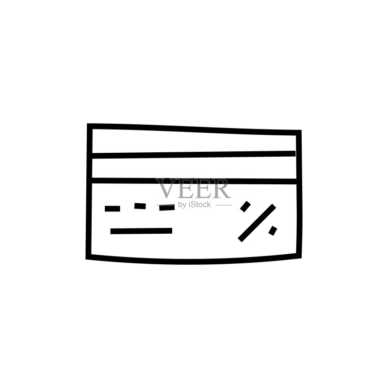 简约信用卡线条图标图标素材