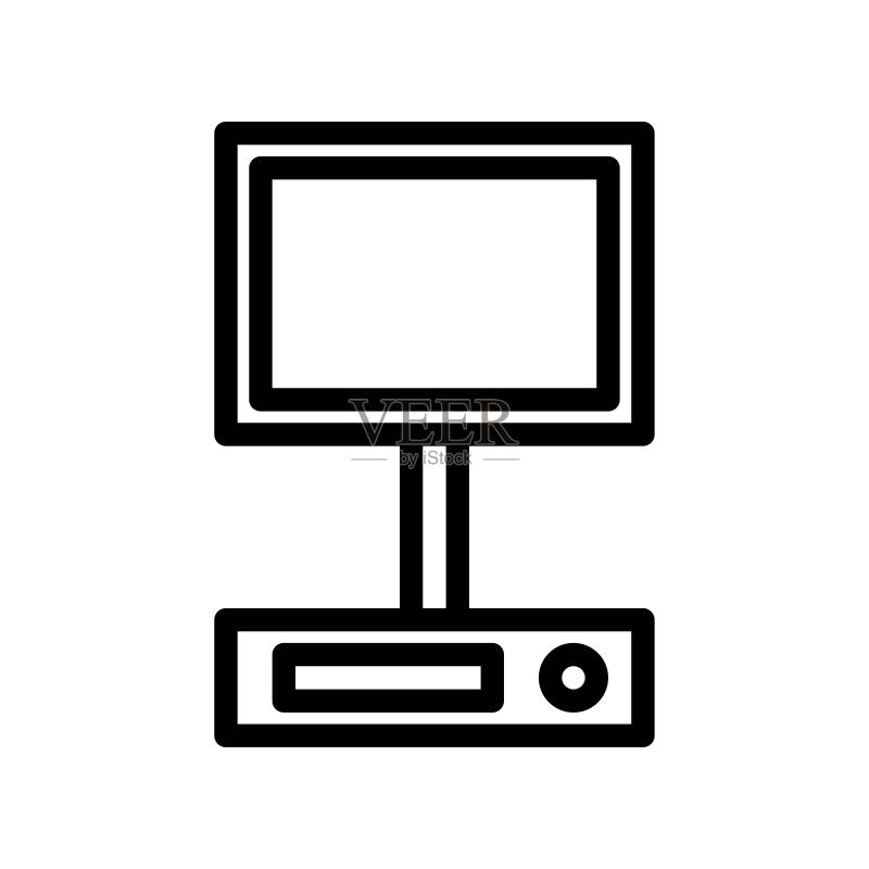 显示器台式电脑设计Logo或图标图标素材