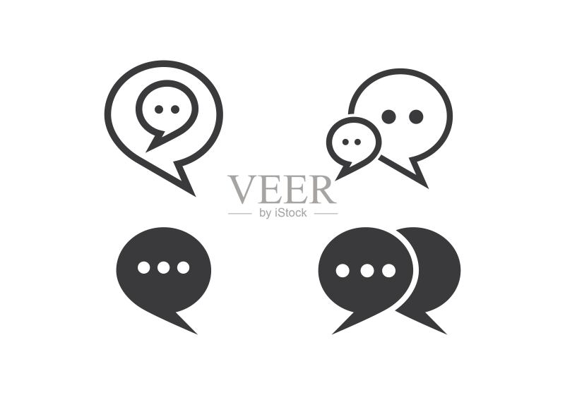 对话气泡图标模板图标素材