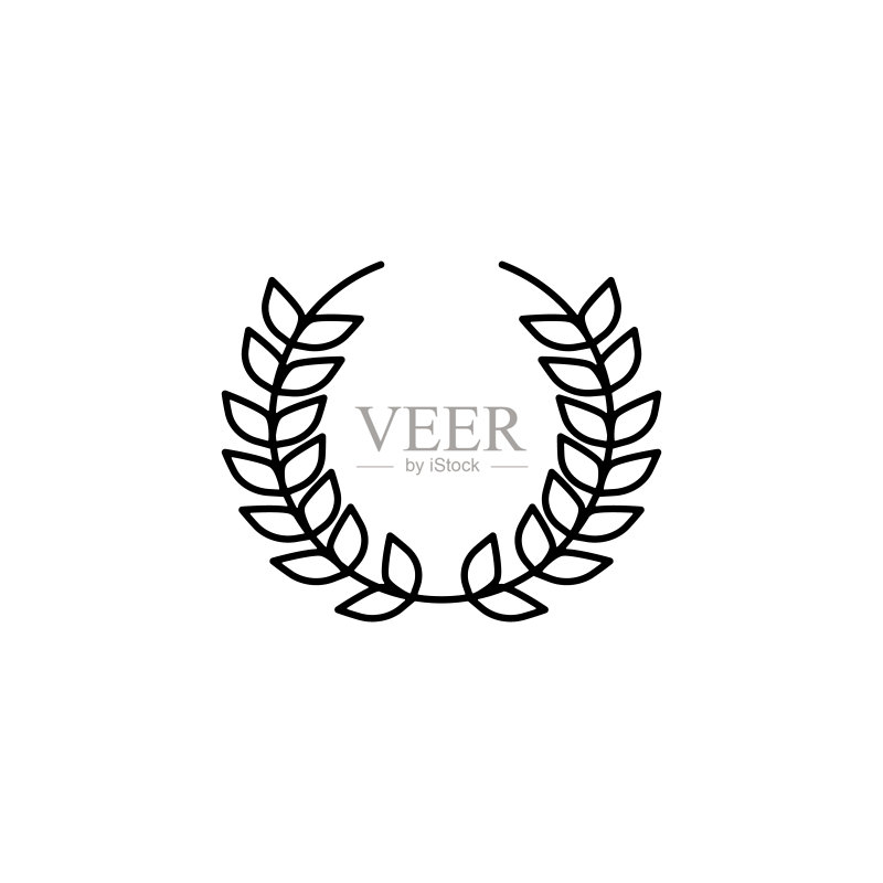 花环,死亡轮廓图标。详细的死亡插图图标集。可用于Web、logo、移动应用、UI、UX图标素材