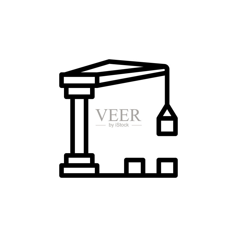 集装箱起重机图标矢量素材图标素材