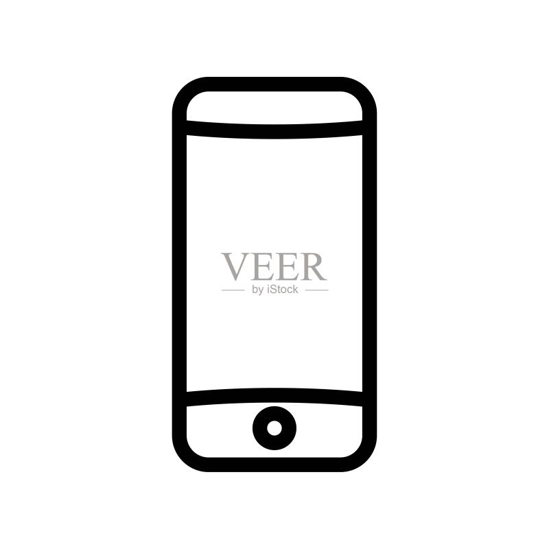智能手机图标:用于网页的扁平风格矢量图图标素材