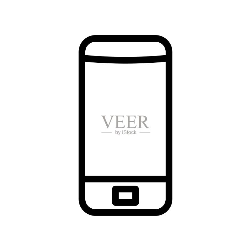 智能手机图标:用于网页的扁平风格矢量图图标素材