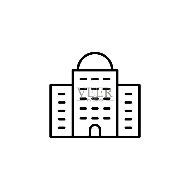 简约建筑线条图标图标素材