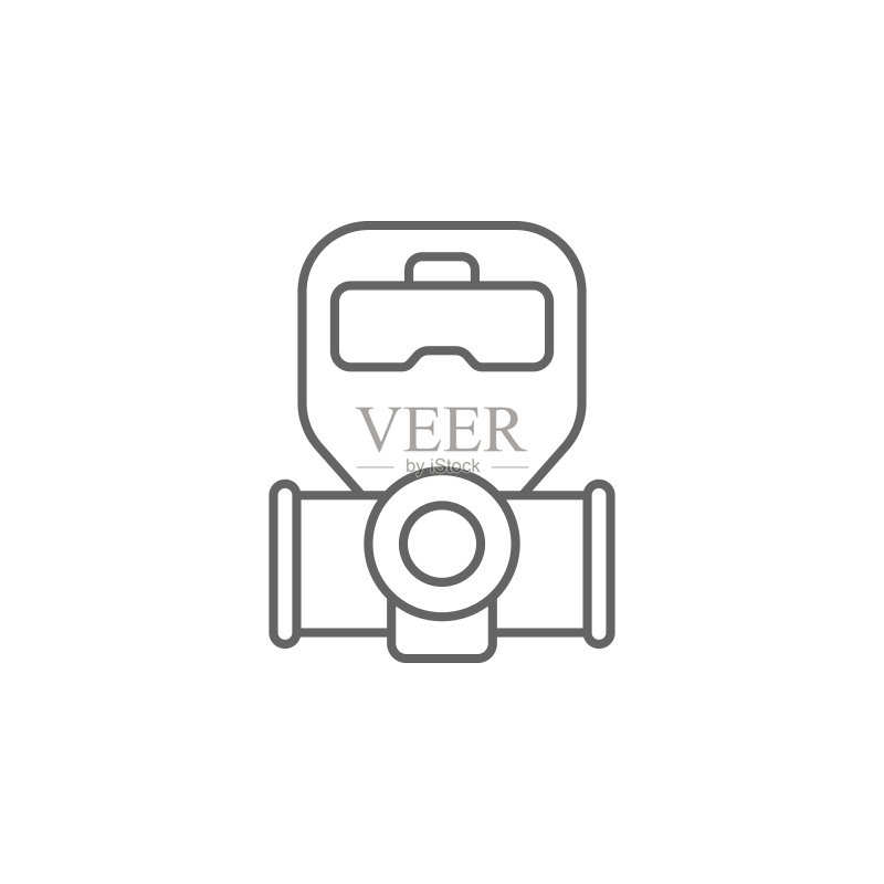 紧急情况防毒面具图标,紧急情况元素图标,用于网站设计和开发、应用程序开发的细线图标图标素材