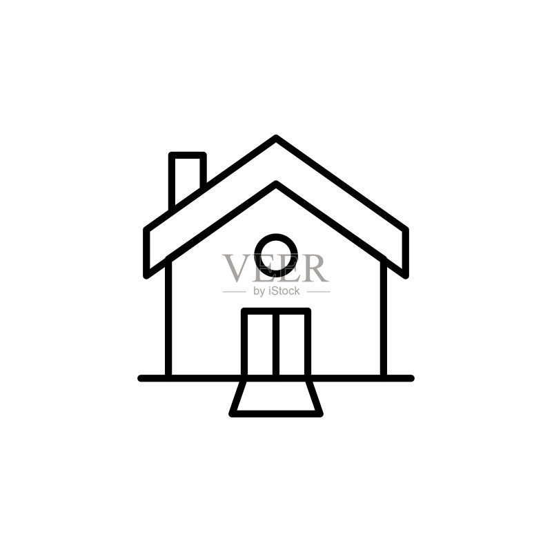 简约建筑线条图标图标素材