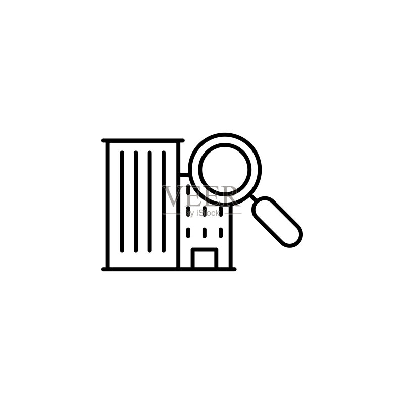 建筑搜索图标UI/UX矢量图图标素材