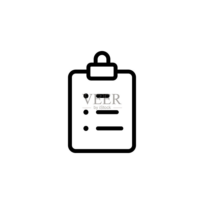 检查单,发票图标。项目管理细线条矢量图标,适用于UI和UX、网站或移动应用图标素材