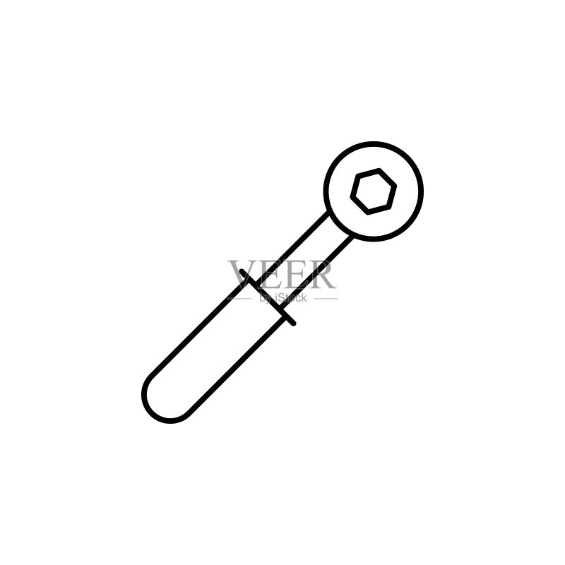 扳手木工图标细线轮廓矢量施工工具UI UX网站或移动应用图标图标素材