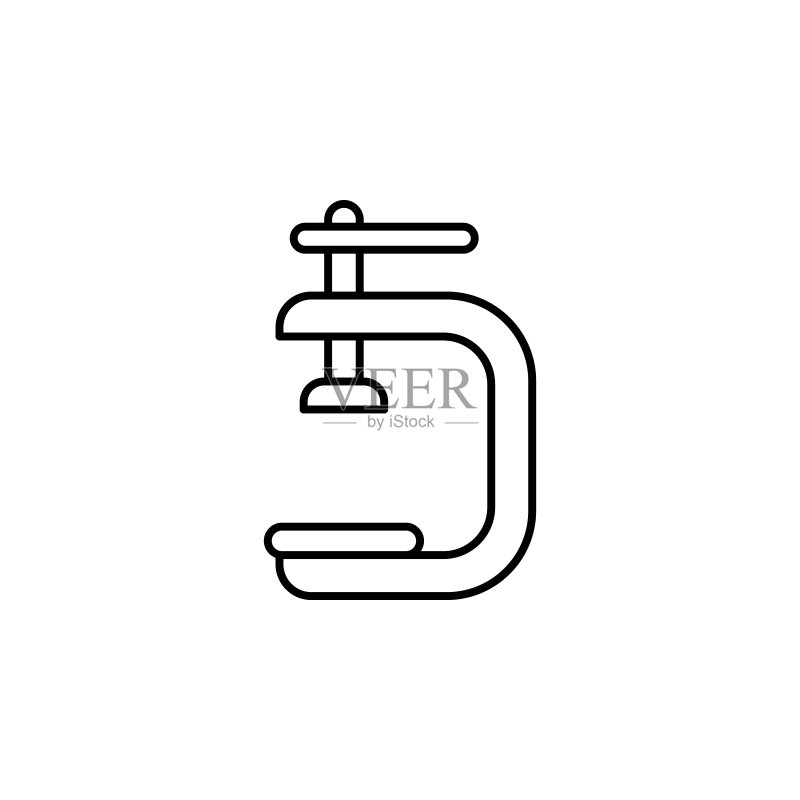 管道维修工具图标:用于UI和UX的细线轮廓矢量素材图标素材