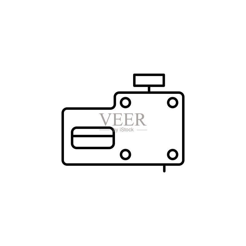 射钉枪图标,用于UI和UX的建筑工具简约轮廓矢量图标,网站或移动应用图标素材