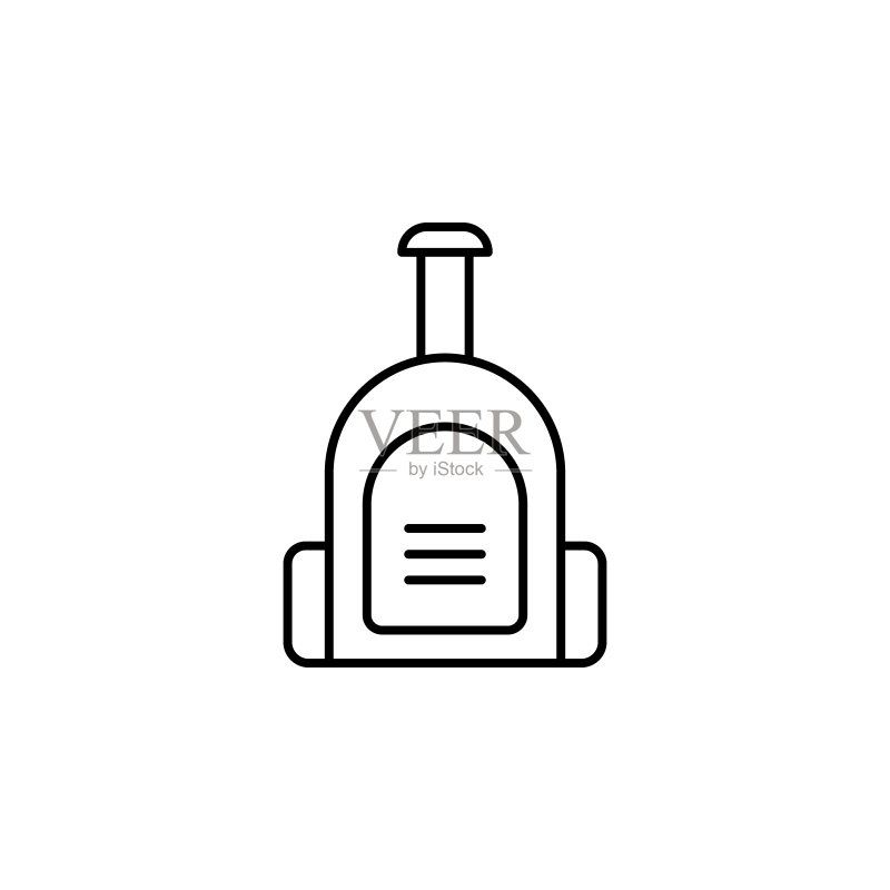 包图标:夏季UI和UX细线轮廓矢量图标素材