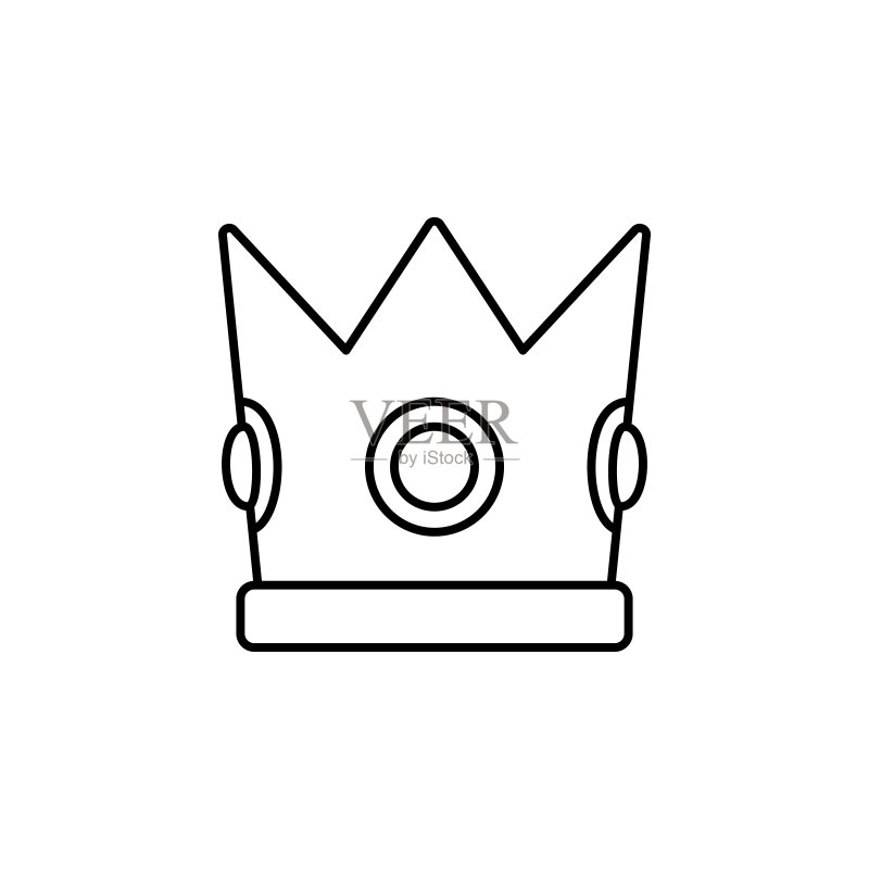 狂欢节皇冠图标UI UX线性矢量图标素材