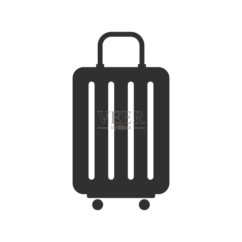 白色背景上的旅行包图标矢量图图标素材