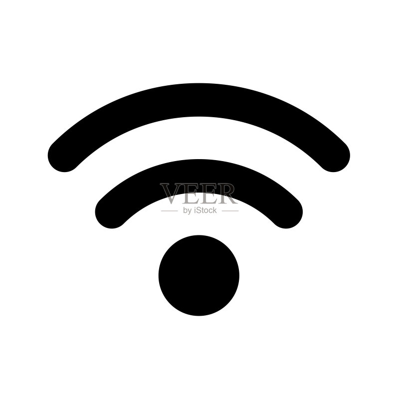 Wifi图标扁平矢量插图设计图标素材