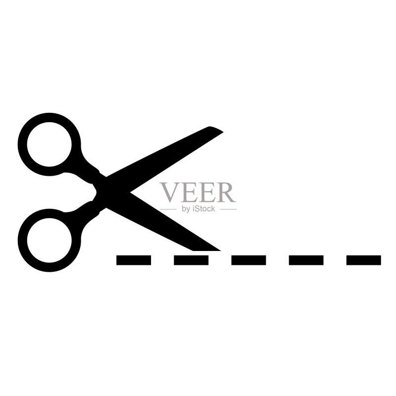 剪刀图标优惠券边框矢量素材图标素材