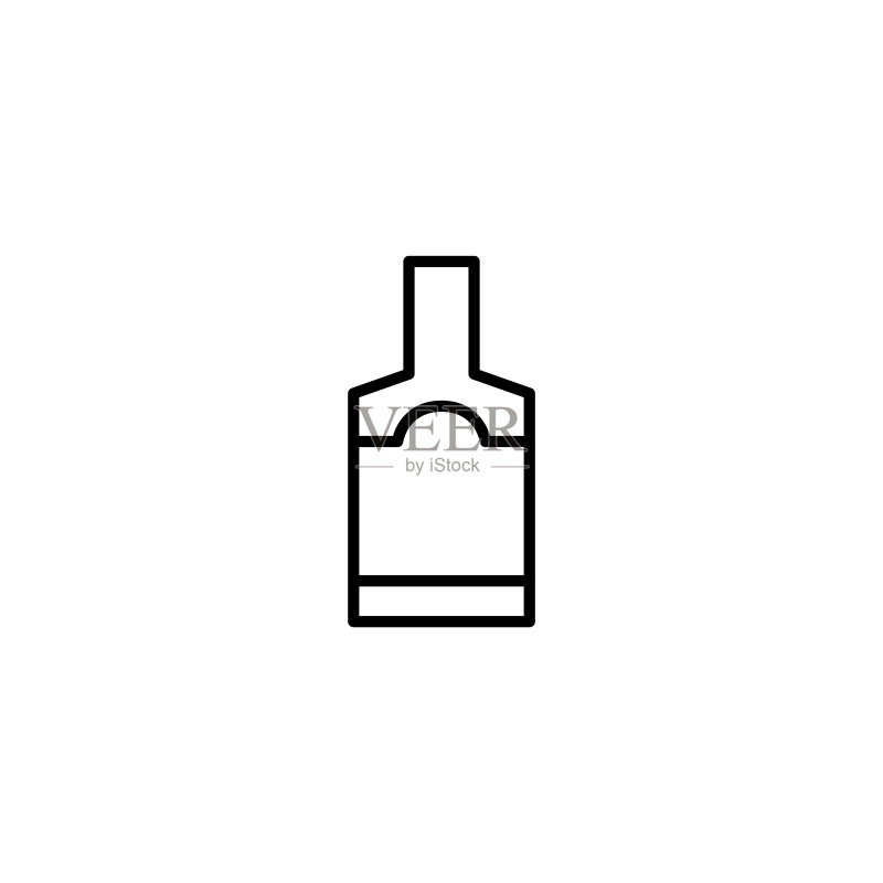 简约酒精线条图标图标素材