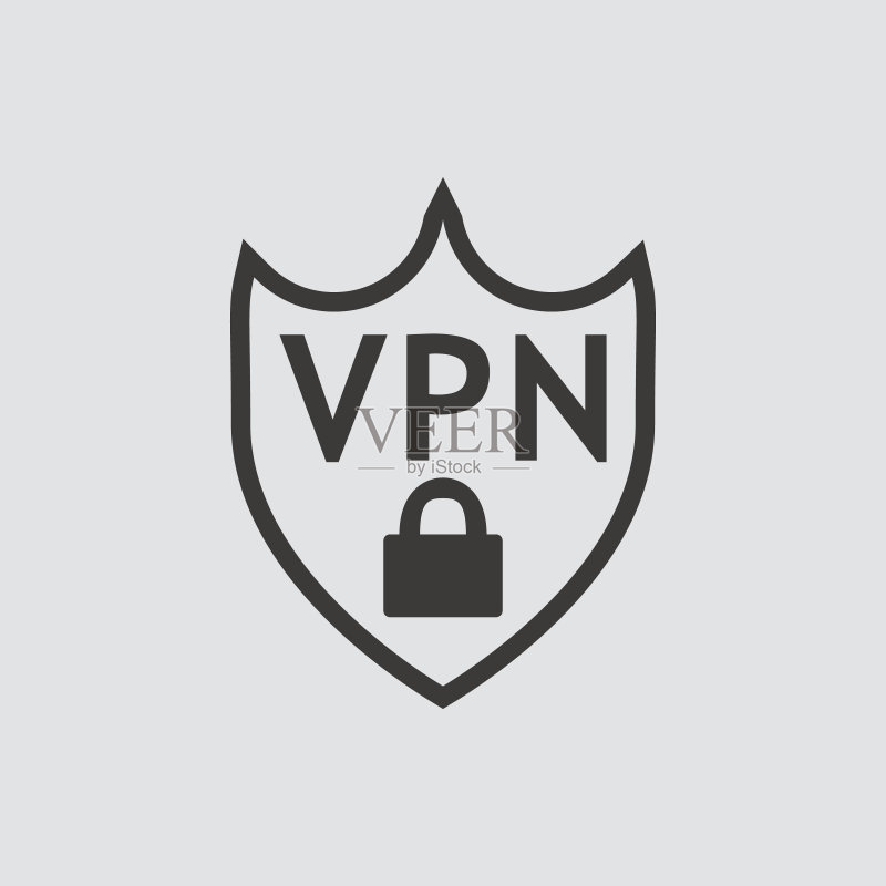 扁平风格的VPN图标图标素材