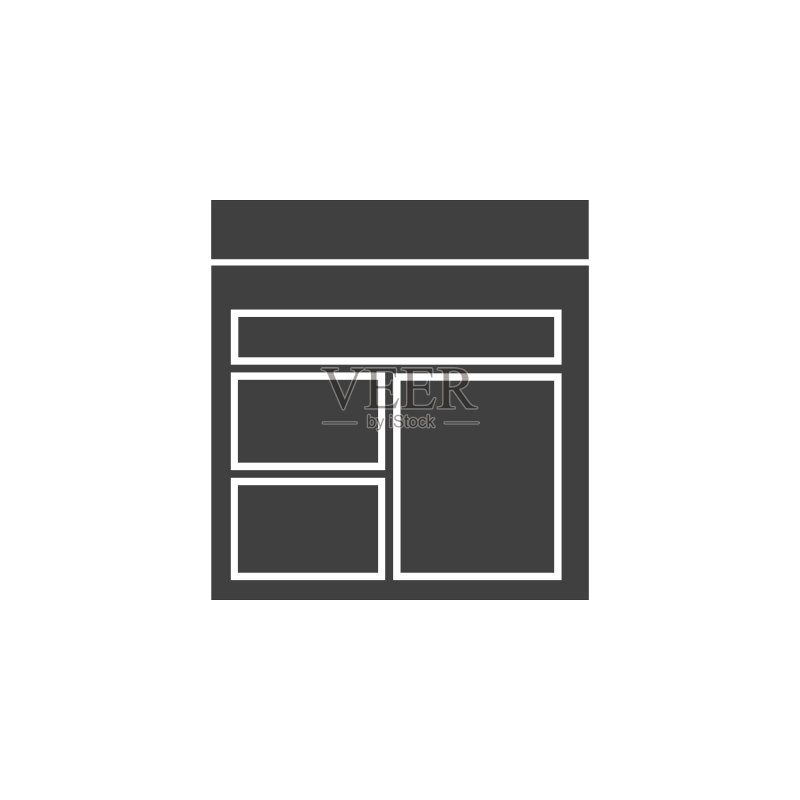 数据库、服务器、模板矢量图标。用于移动概念和Web应用程序插图的数据元素。网站设计和开发的细线图标。矢量图标图标素材