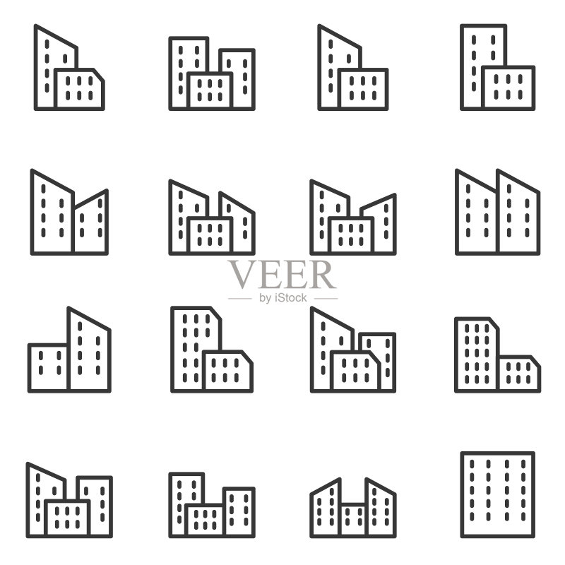 建筑图标合集矢量素材图标素材