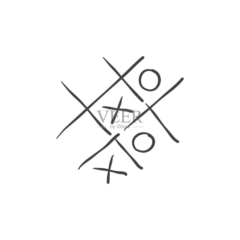 素描风格的策略游戏图标矢量插画图标素材