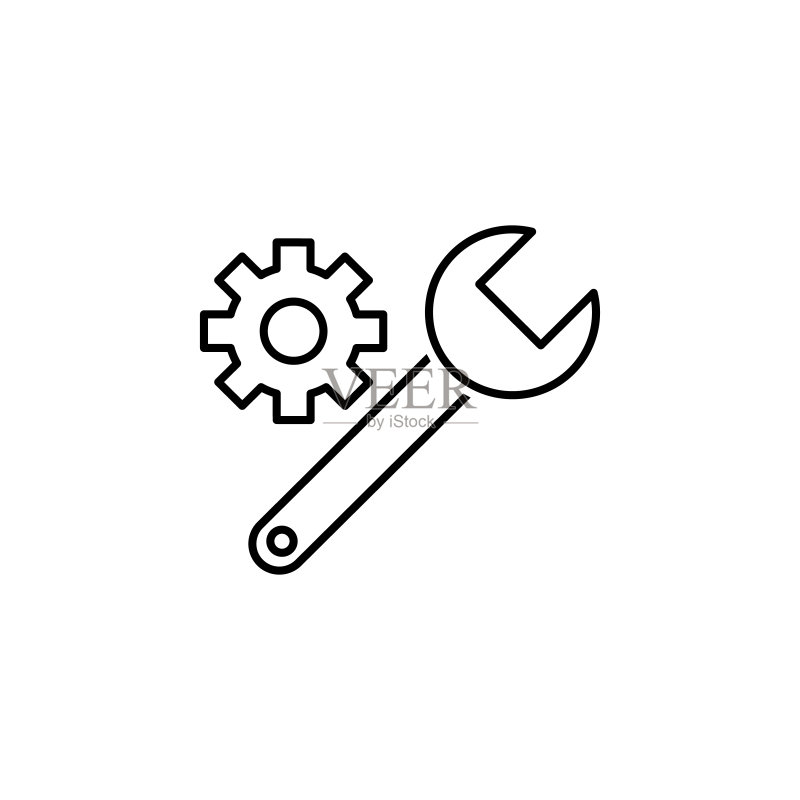 商业SEO内容线性图标:团队创意协作。适用于网站、Logo、移动应用、UI和UX图标素材