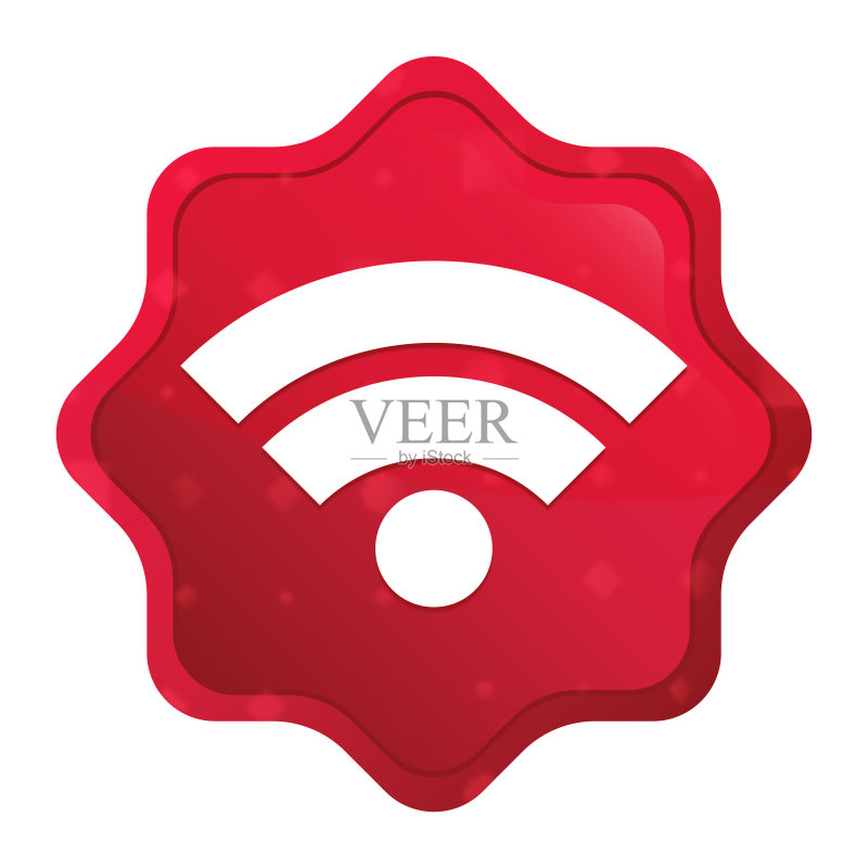 玫瑰红星形无线网络图标图标素材