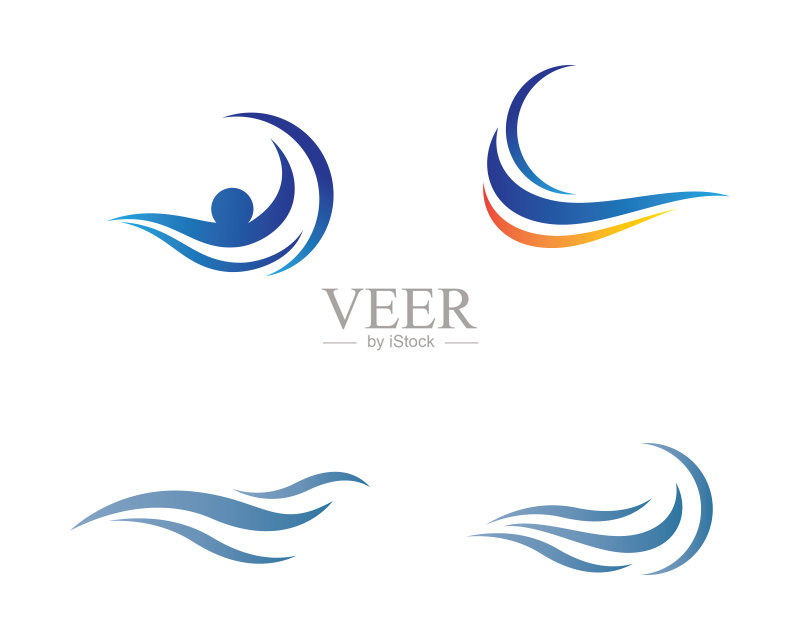 波浪符号矢量图标设计图标素材