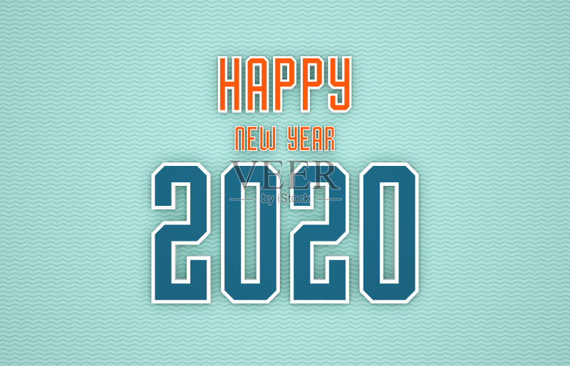 新年2020创意设计概念正版图片素材