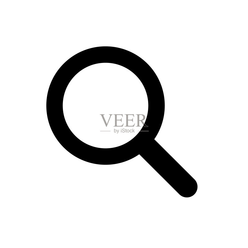 用于平面设计、Logo、网站、社交媒体、移动App、UI的放大镜或搜索矢量图标图标素材