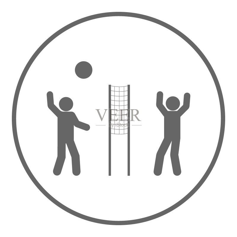 沙滩排球图标矢量素材图标素材