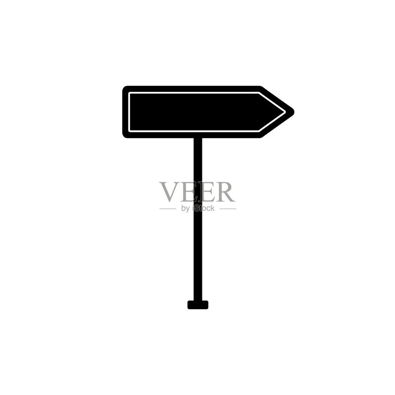 隔离在白色背景上的道路标志图标图标素材